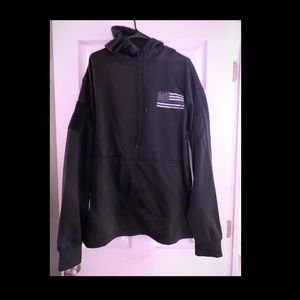 American flag thin blue line hoodie